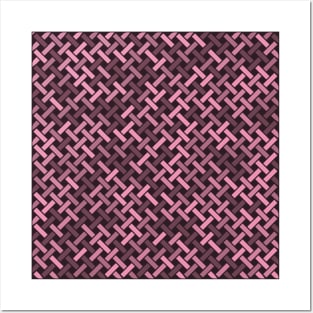 Weave Pattern (Rose Gold) Posters and Art